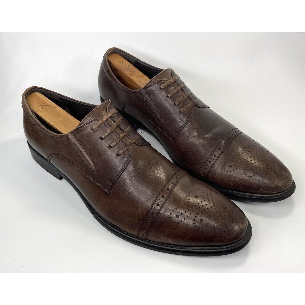 Vintage  Foundry Co Mens Toe Cap Oxford Brown Leather shoe Size US 9 EUR 42
